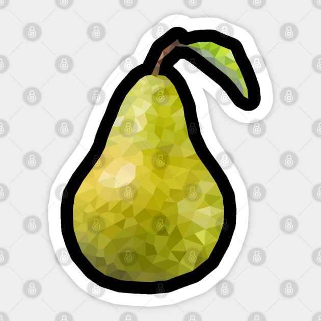 Low poly pear Sticker by XINNIEandRAE